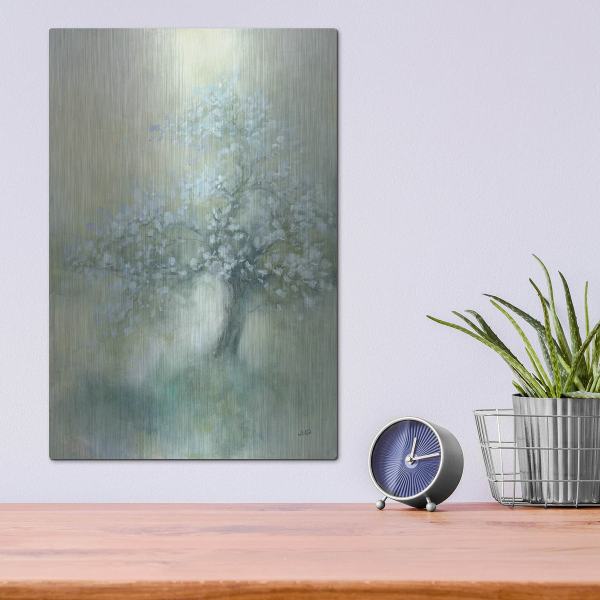 'Subtle Tree 2' by Julia Purinton – Metal Wall Art, 12x16 room view