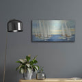 'Summer Regatta Sunset' by Julia Purinton – Metal Wall Art, 24x12 room view