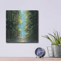 'Sunlit Forest' by Julia Purinton – Metal Wall Art, 12x12 room view