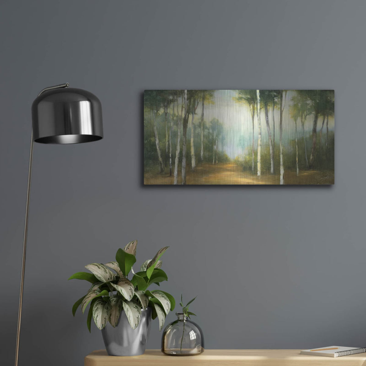 'Then Again' by Julia Purinton – Metal Wall Art, 24x12 room view