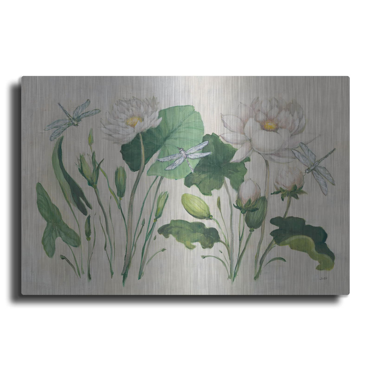 'Tranquil Lilies' by Julia Purinton – Metal Wall Art