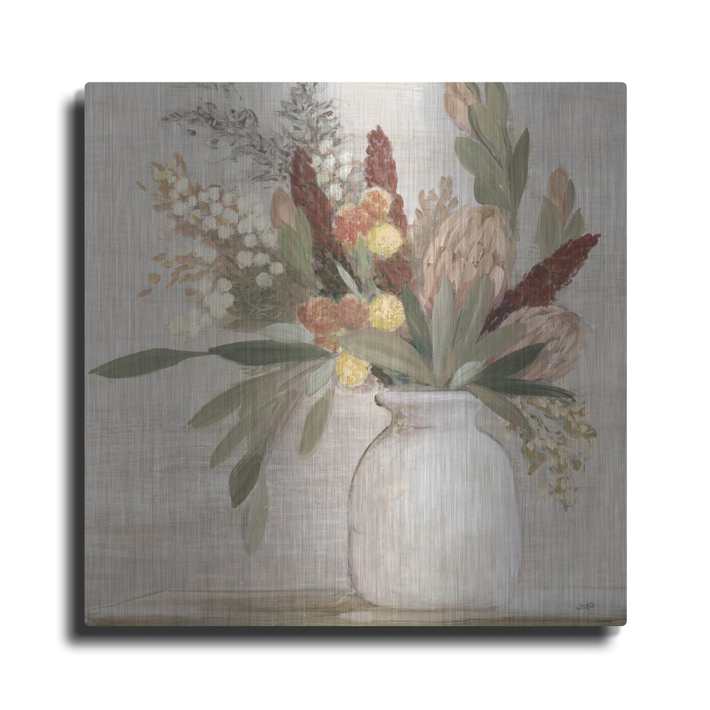 'Warm Protea Still Life C' by Julia Purinton – Metal Wall Art