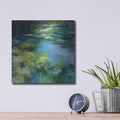 'Water Lilies 2' by Julia Purinton – Metal Wall Art, 12x12 room view
