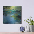 'Water Lilies 3' by Julia Purinton – Metal Wall Art, 12x12 room view