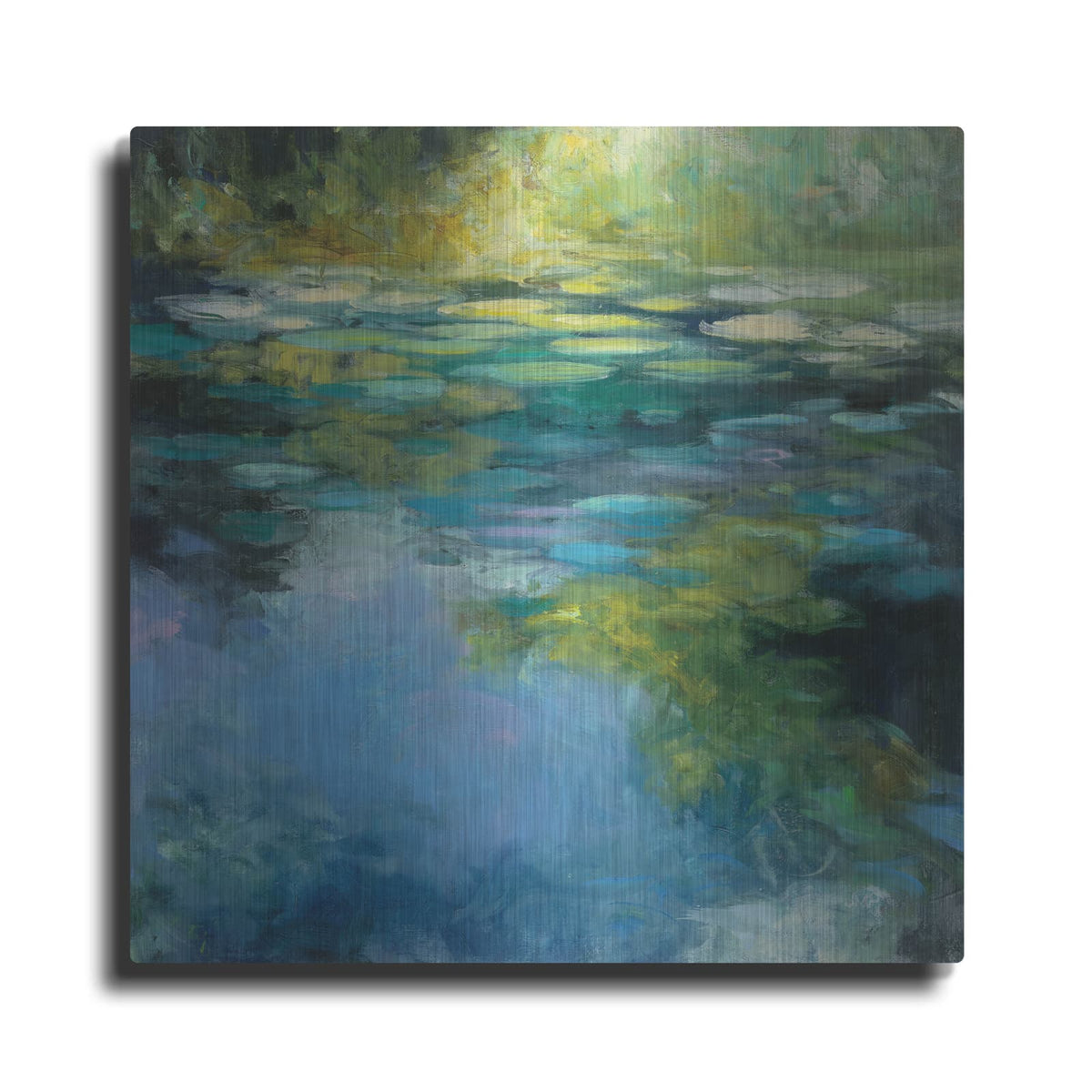 'Water Lilies 3' by Julia Purinton – Metal Wall Art