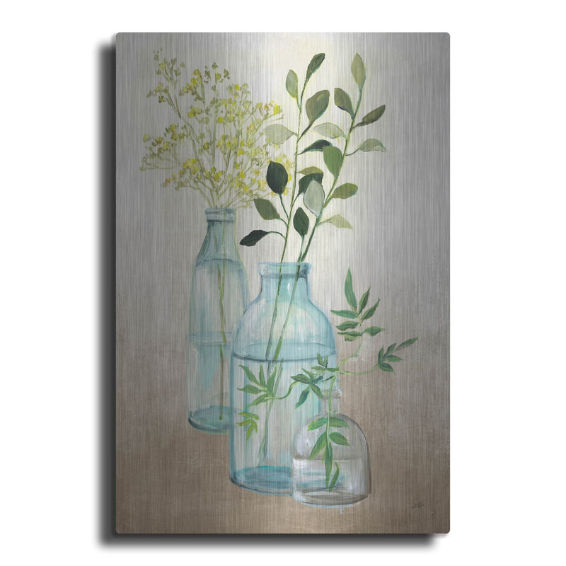 'Woodland Greenery 2 Brown' by Julia Purinton – Metal Wall Art