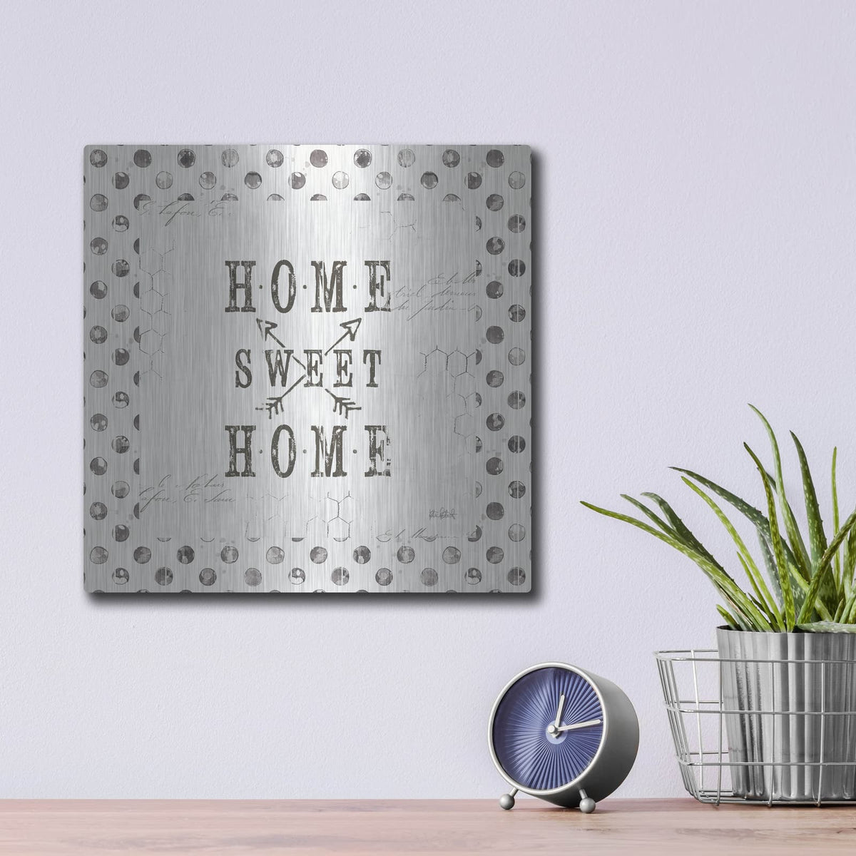 'Farmhouse Fresh 01a Home Sweet Home' by Katie Pertiet – Metal Wall Art, 12x12 room view