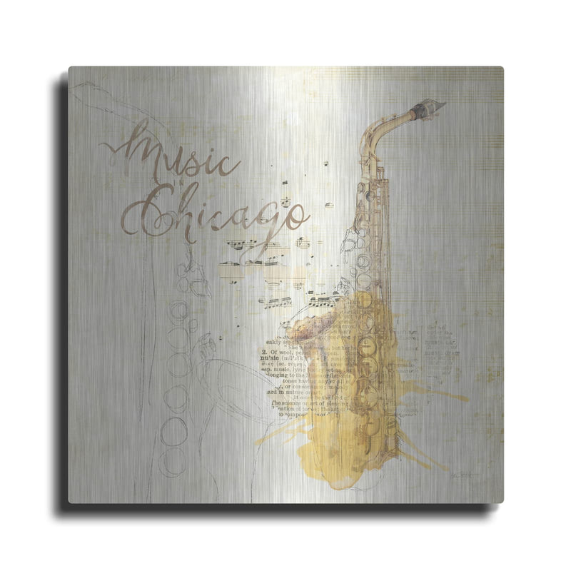 'Musical Gift Chicago' by Katie Pertiet – Metal Wall Art