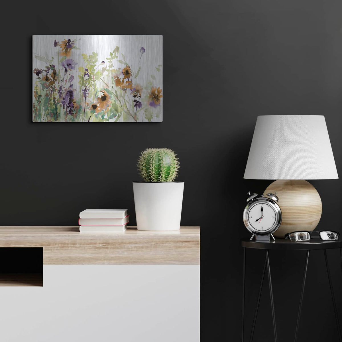 'Autumn Meadow Flowers' by Katrina Pete – Metal Wall Art, 24x16 room view