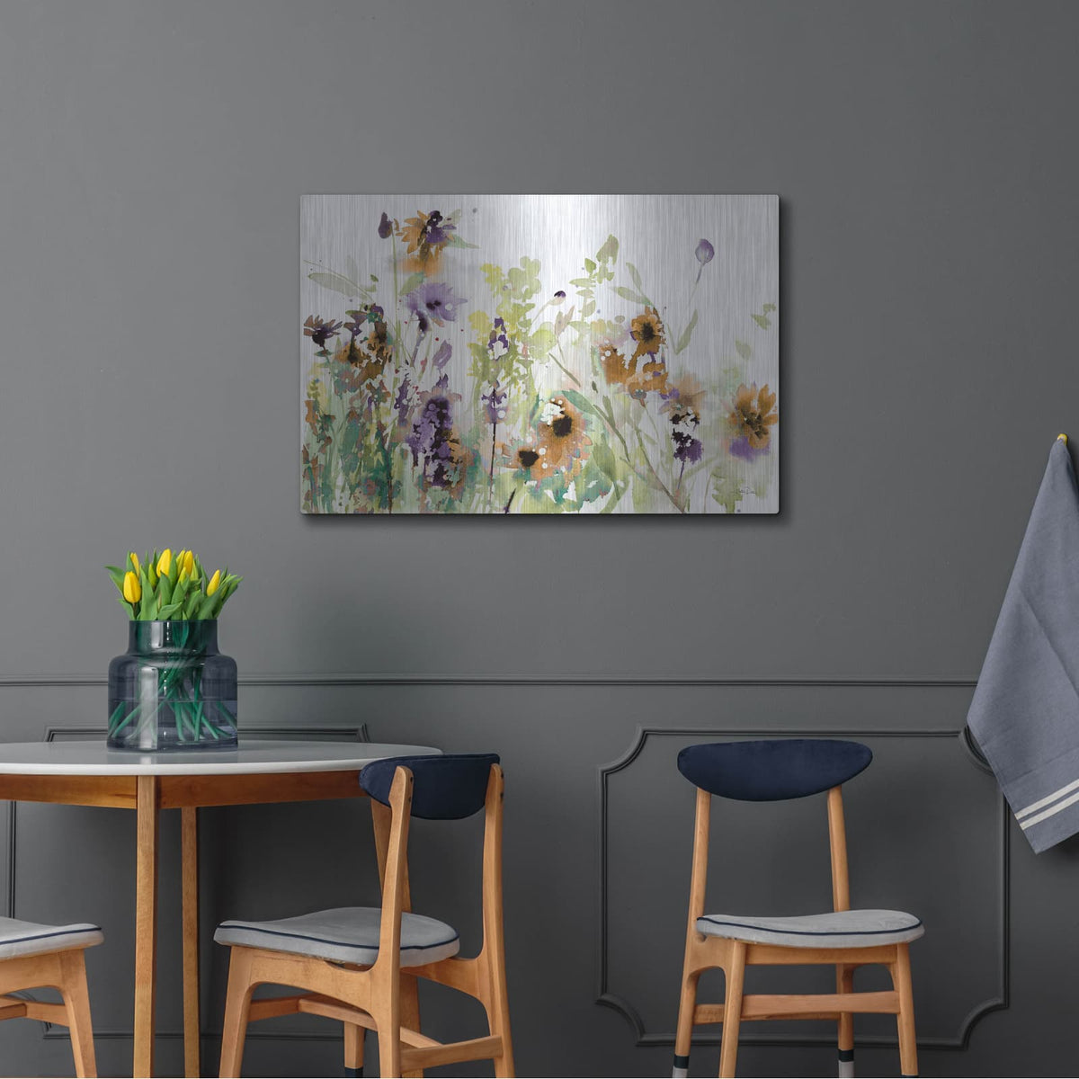 'Autumn Meadow Flowers' by Katrina Pete – Metal Wall Art, 36x24 room view
