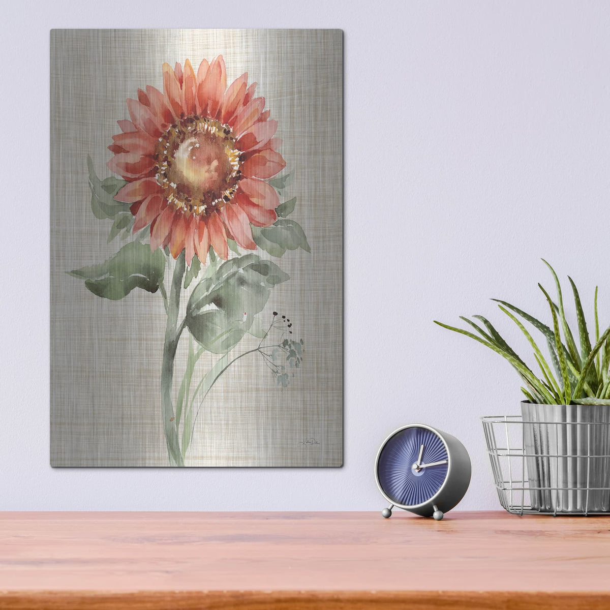 'Autumn Ramble 2 Linen' by Katrina Pete – Metal Wall Art, 12x16 room view