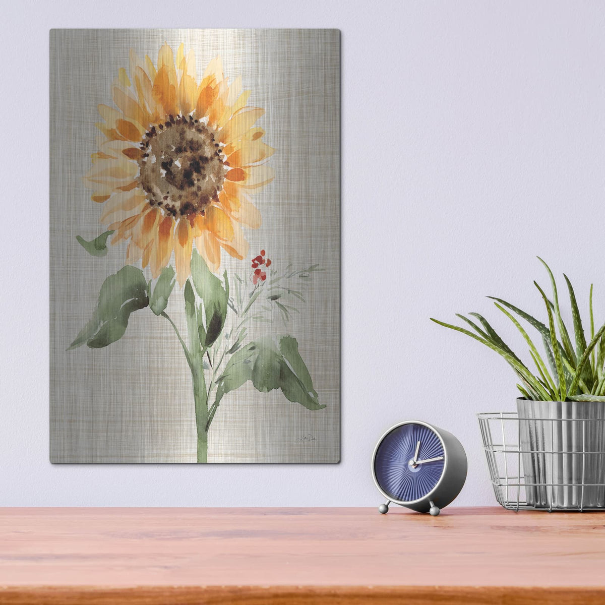 'Autumn Ramble 3 Linen' by Katrina Pete – Metal Wall Art, 12x16 room view