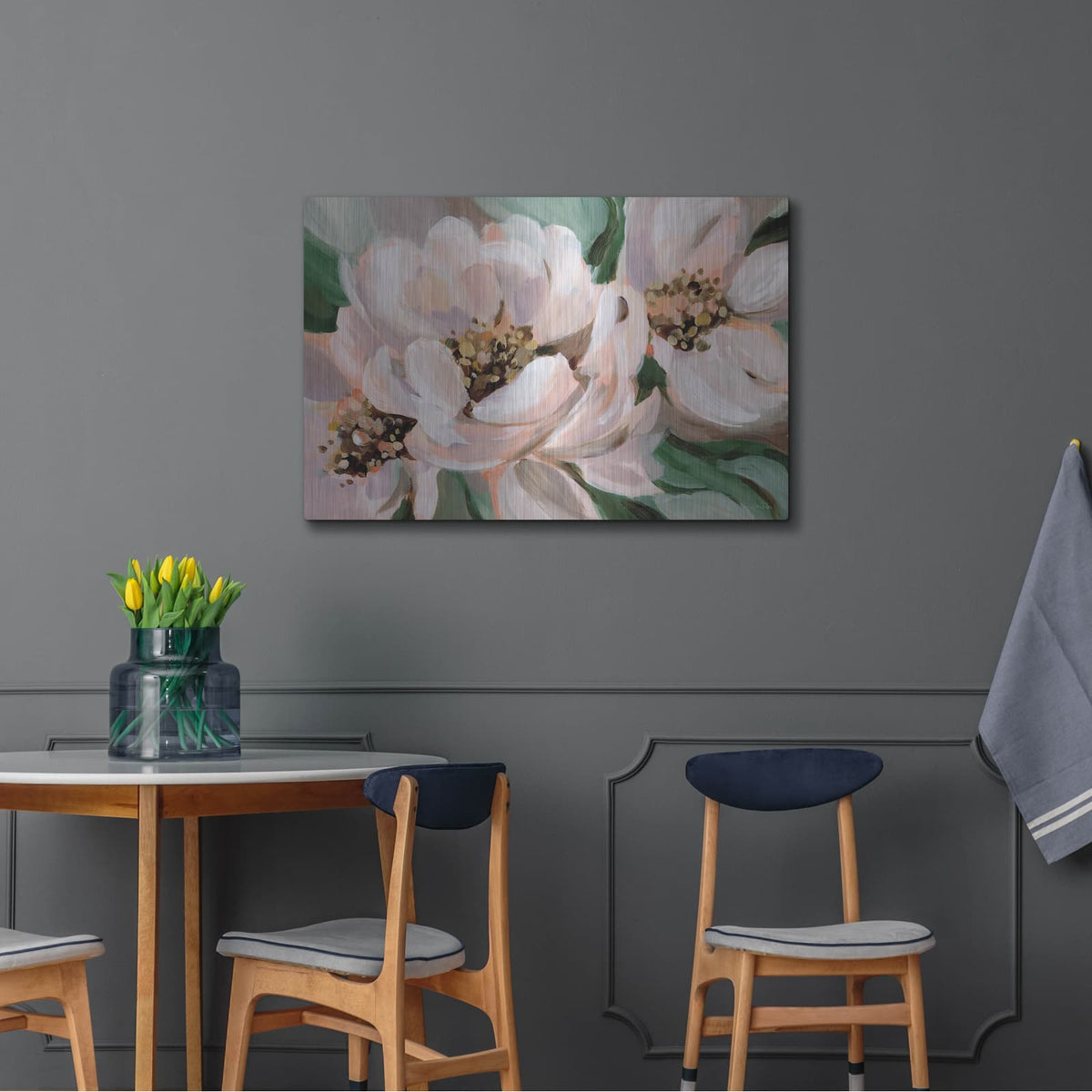 'Blush Peonies' by Katrina Pete – Metal Wall Art, 36x24 room view