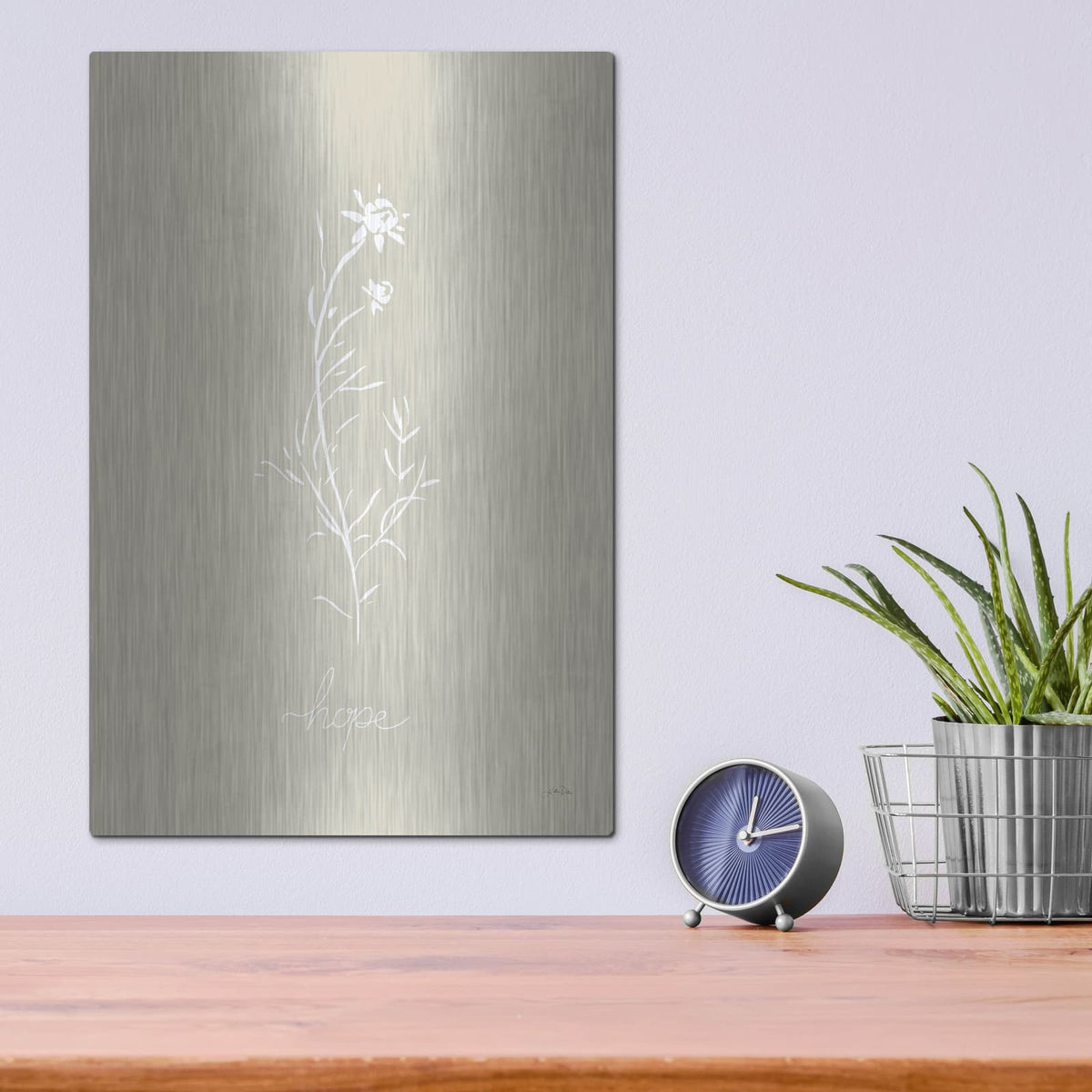 'Delicate Wildflowers 1' by Katrina Pete – Metal Wall Art, 12x16 room view