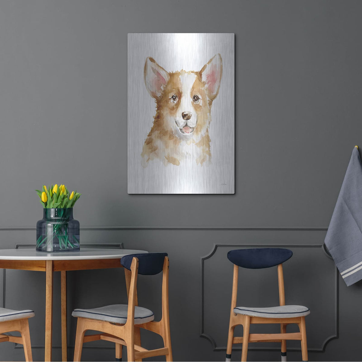 'Dog Portrait 2' by Katrina Pete – Metal Wall Art, 24x36 room view
