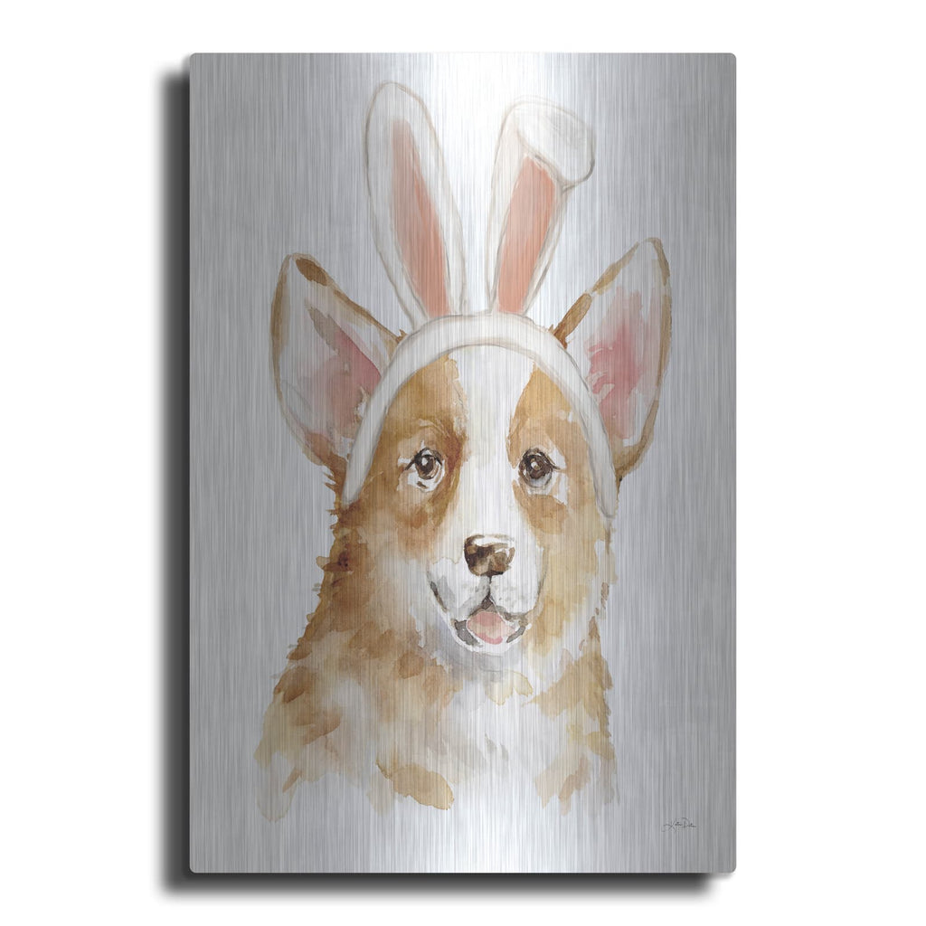 'Easter Corgi' by Katrina Pete – Metal Wall Art