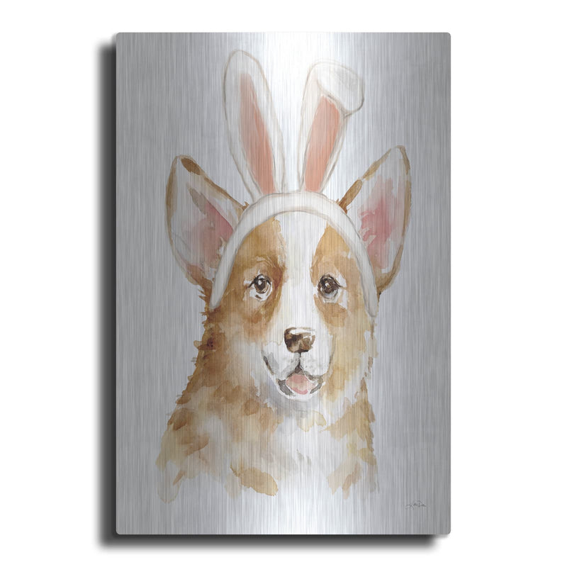 'Easter Corgi' by Katrina Pete – Metal Wall Art