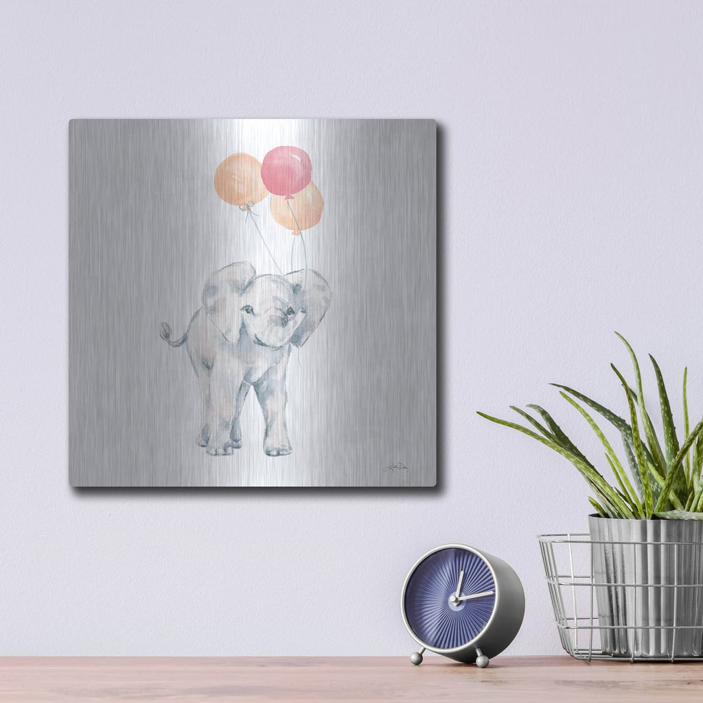 'Elephant Celebration' by Katrina Pete – Metal Wall Art, 12x12 room view