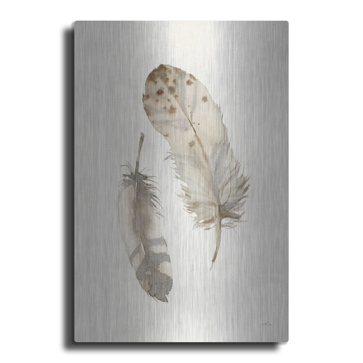 'Falling Feathers 2' by Katrina Pete – Metal Wall Art