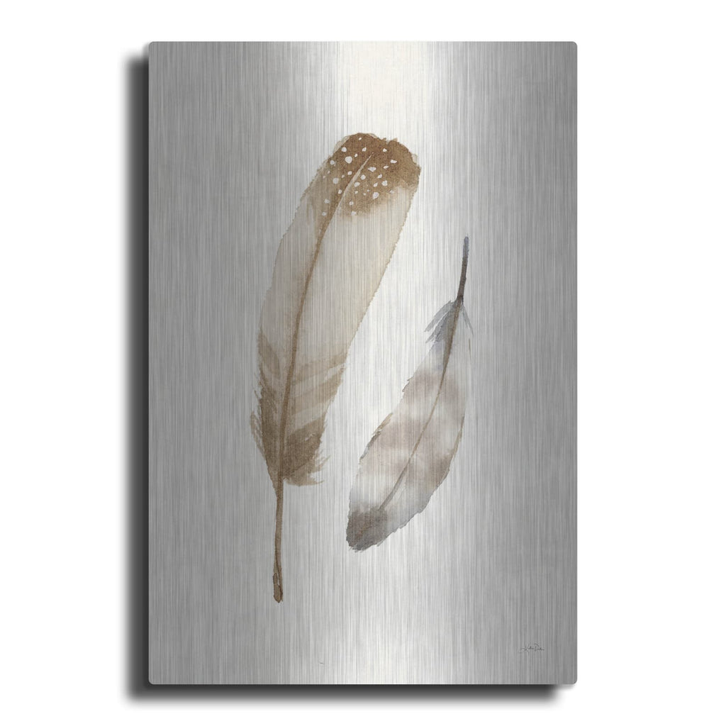 'Falling Feathers 3' by Katrina Pete – Metal Wall Art
