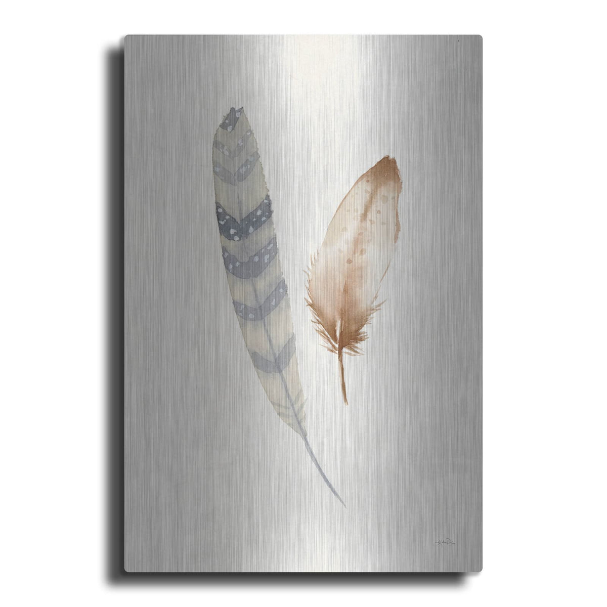 'Falling Feathers 4' by Katrina Pete – Metal Wall Art