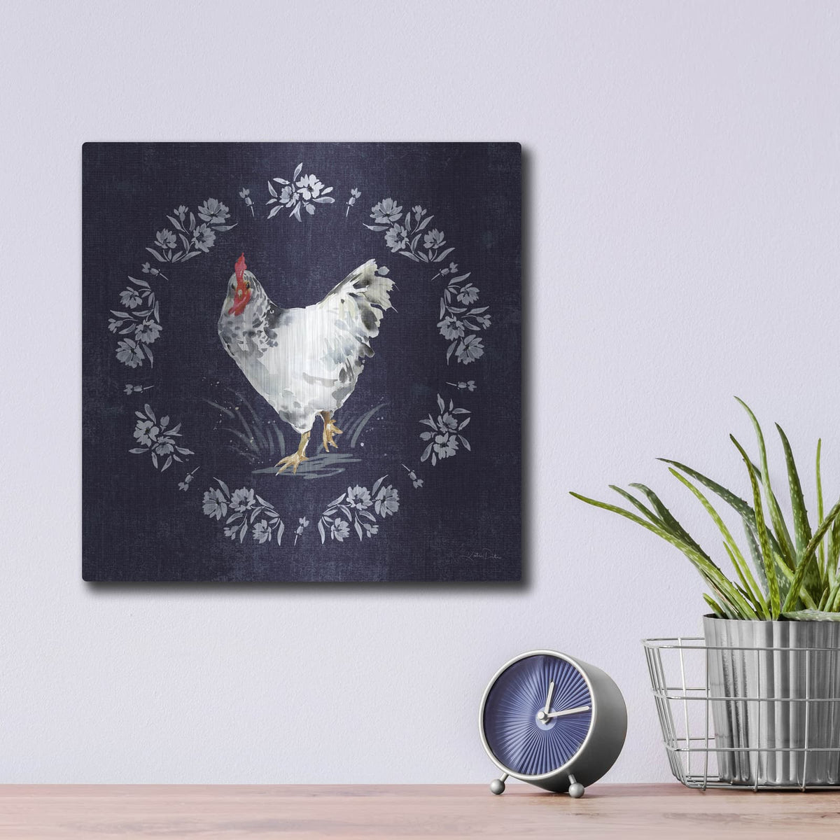 'Home To Roost 2' by Katrina Pete – Metal Wall Art, 12x12 room view