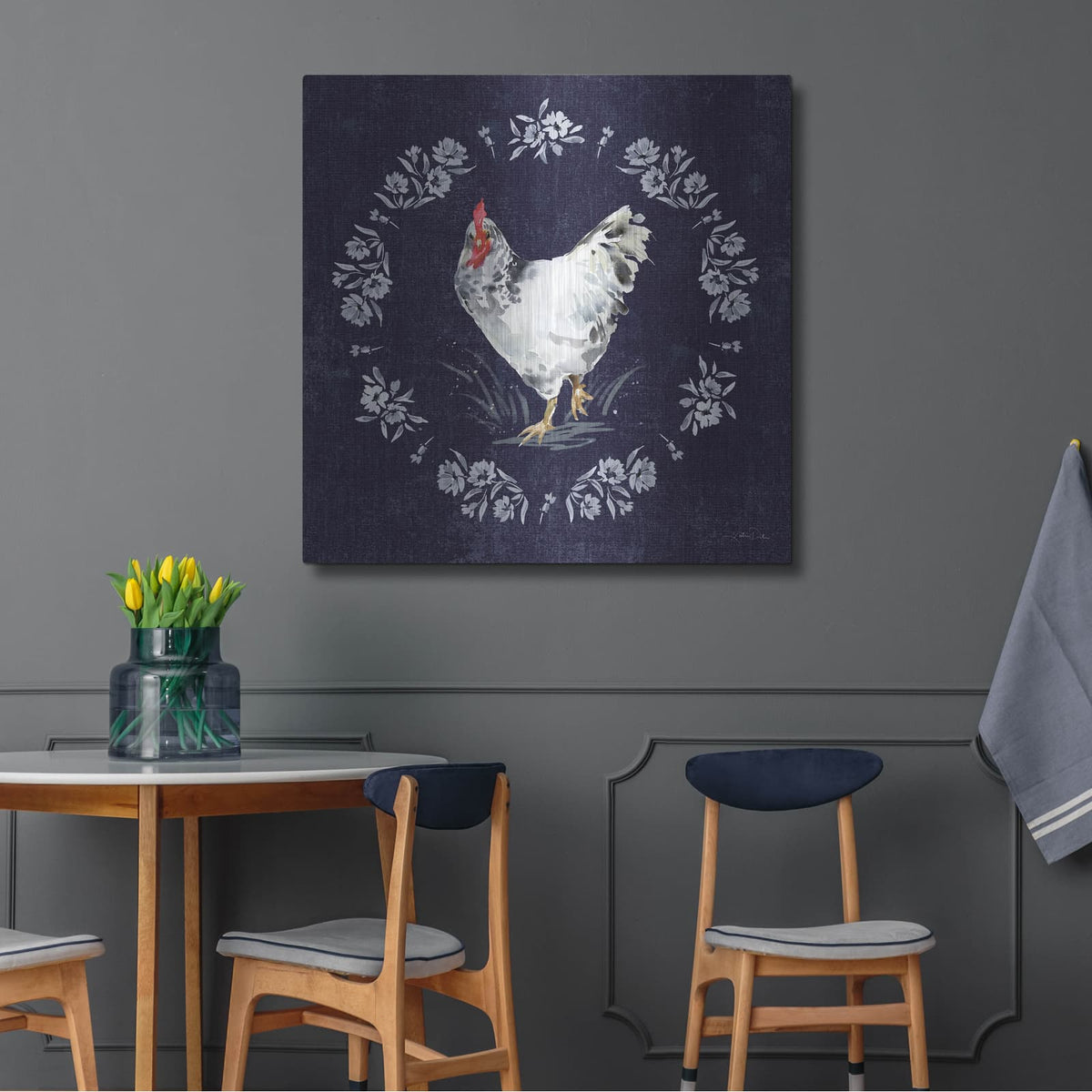 'Home To Roost 2' by Katrina Pete – Metal Wall Art, 36x36 room view