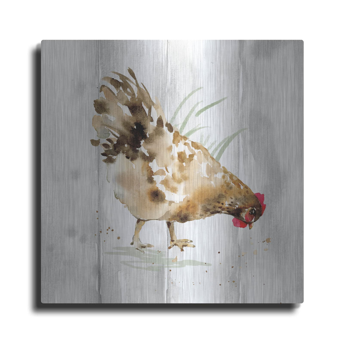 'Home To Roost 3 Barn Board' by Katrina Pete – Metal Wall Art