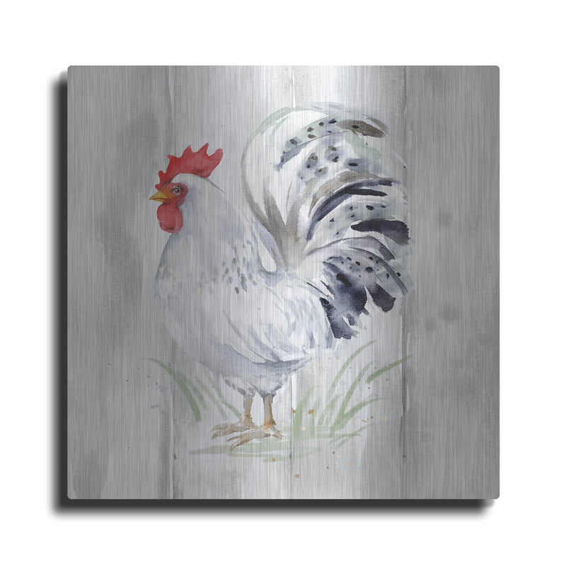 'Home To Roost 4 Barn Board' by Katrina Pete – Metal Wall Art