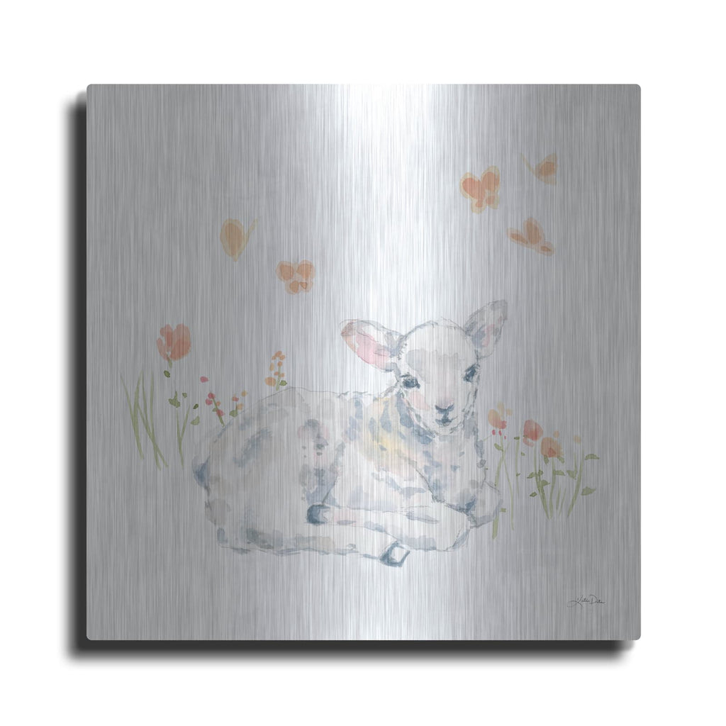 'Spring Lambs 3' by Katrina Pete – Metal Wall Art