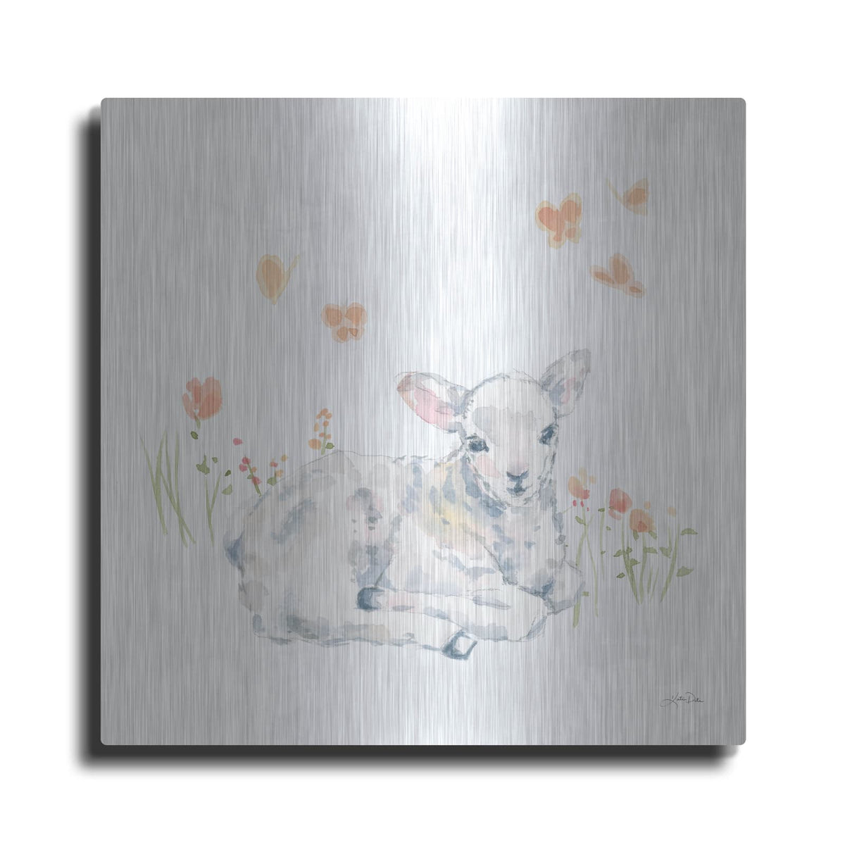 'Spring Lambs 3' by Katrina Pete – Metal Wall Art