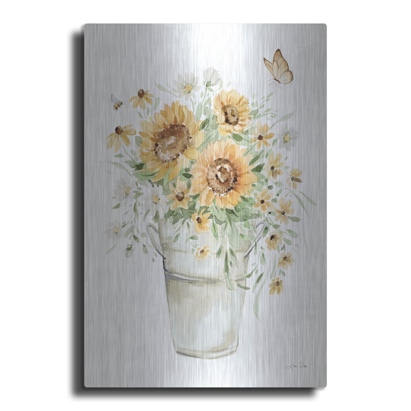 'Sunflowers And Daisies 1' by Katrina Pete – Metal Wall Art