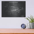 'Dump Truck 1949 Blueprint Patent Chalkboard' – Metal Wall Art, 16x12 room view