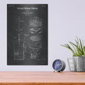 'Coffee Brewer Blueprint Patent Chalkboard' – Metal Wall Art, 12x16 room view