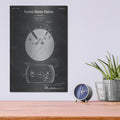 'Bowling Ball Finger Grip Blueprint Patent Chalkboard' – Metal Wall Art, 12x16 room view