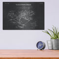 '3D Printer Blueprint Patent Chalkboard' – Metal Wall Art, 16x12 room view