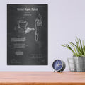'Electric Flat Iron Blueprint Patent Chalkboard' – Metal Wall Art, 12x16 room view