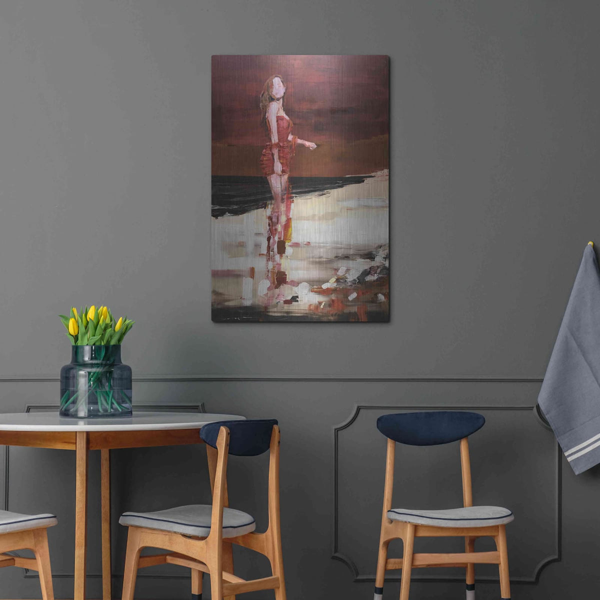 'In Red' by Oscar Alvarez Pardo – Metal Wall Art, 24x36 room view