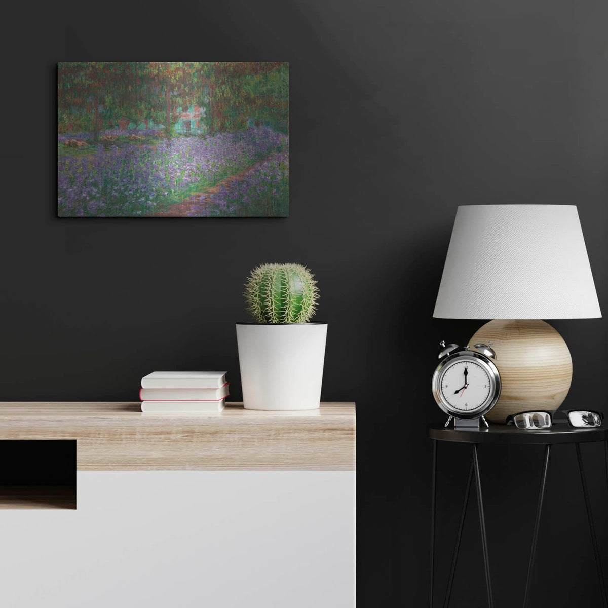 'The Artist's Garden at Giverny' by Claude Monet – Metal Wall Art, 24x16 room view