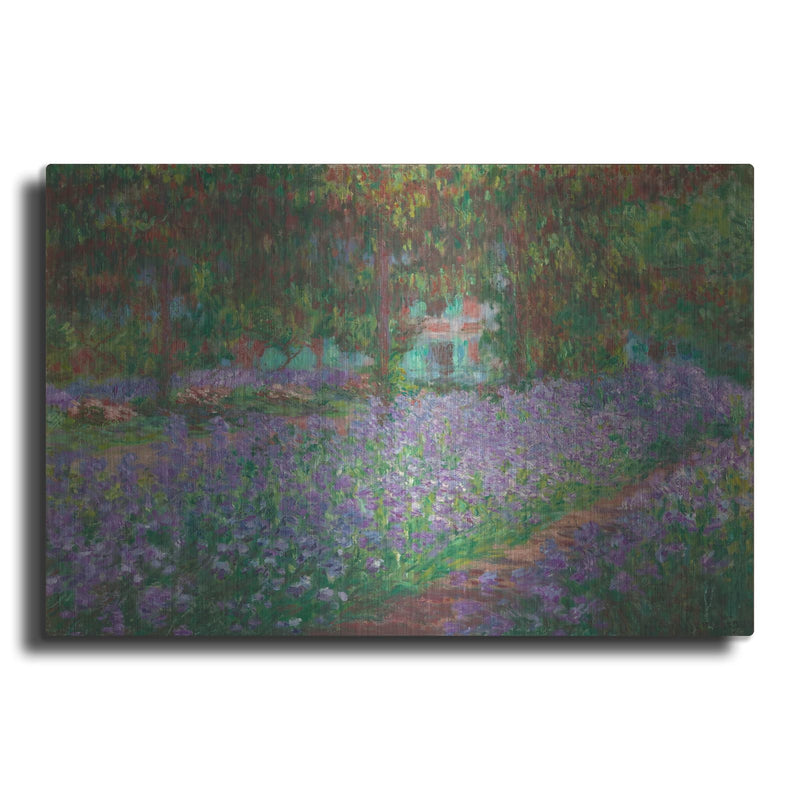 'The Artist's Garden at Giverny' by Claude Monet – Metal Wall Art
