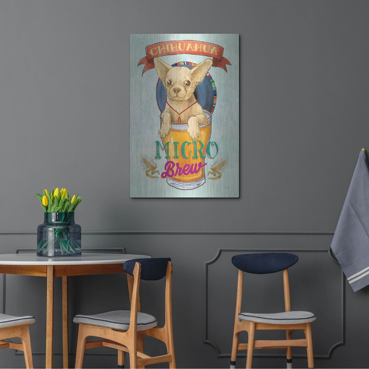 'Beer Dogs 1' by Mary Urban – Metal Wall Art, 24x36 room view