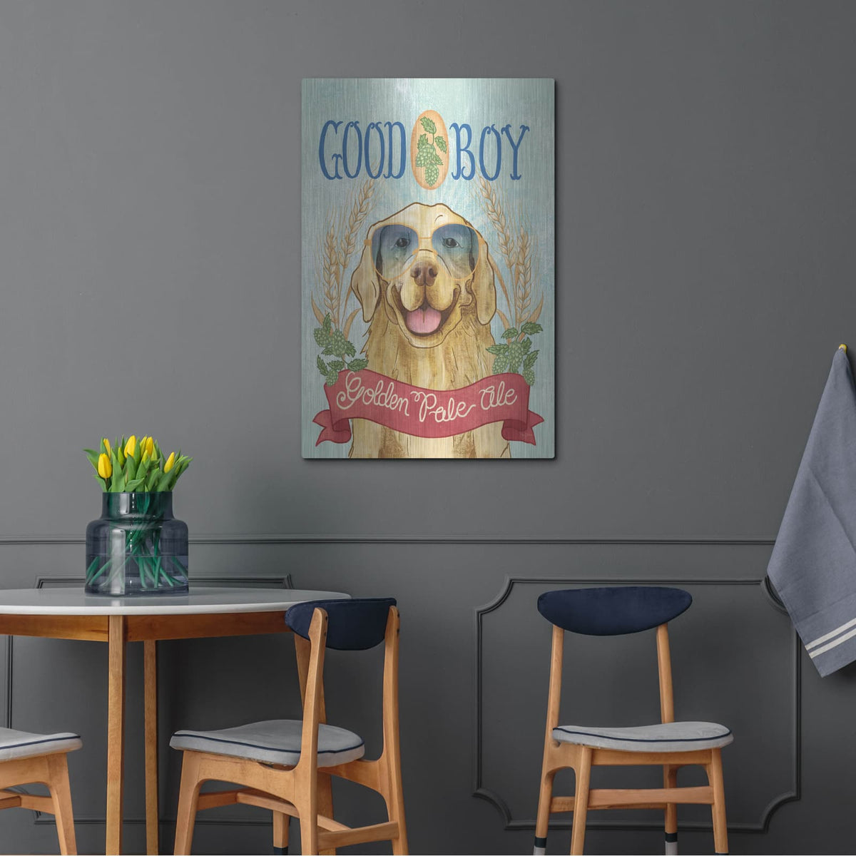 'Beer Dogs 2' by Mary Urban – Metal Wall Art, 24x36 room view