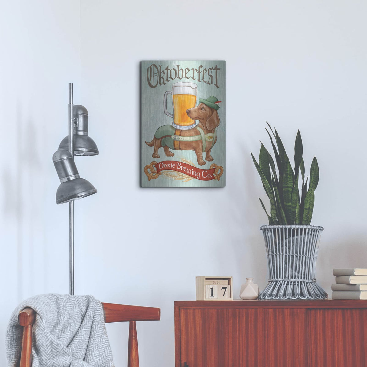 'Beer Dogs 3' by Mary Urban – Metal Wall Art, 16x24 room view