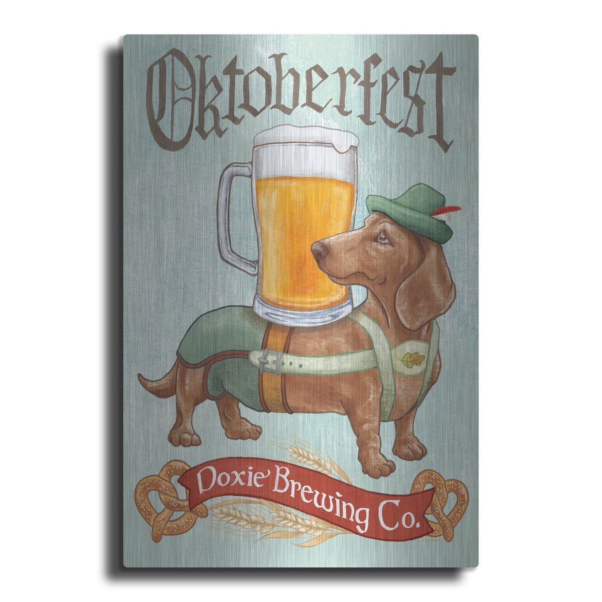 'Beer Dogs 3' by Mary Urban – Metal Wall Art
