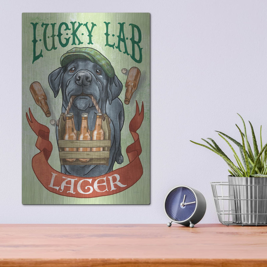 'Beer Dogs 5' by Mary Urban – Metal Wall Art, 12x16 room view