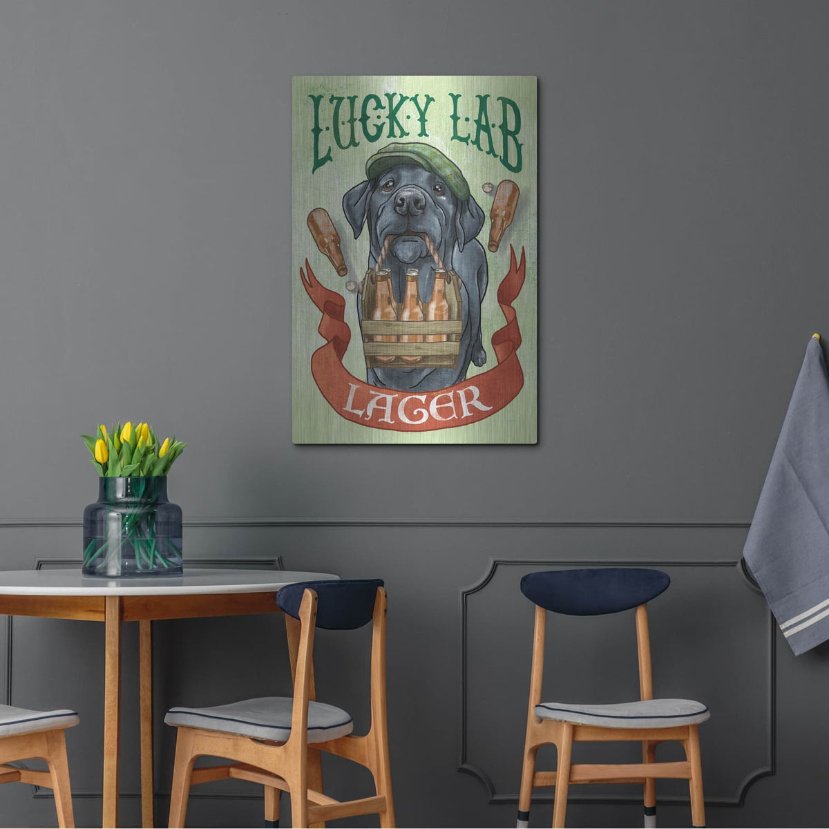 'Beer Dogs 5' by Mary Urban – Metal Wall Art, 24x36 room view