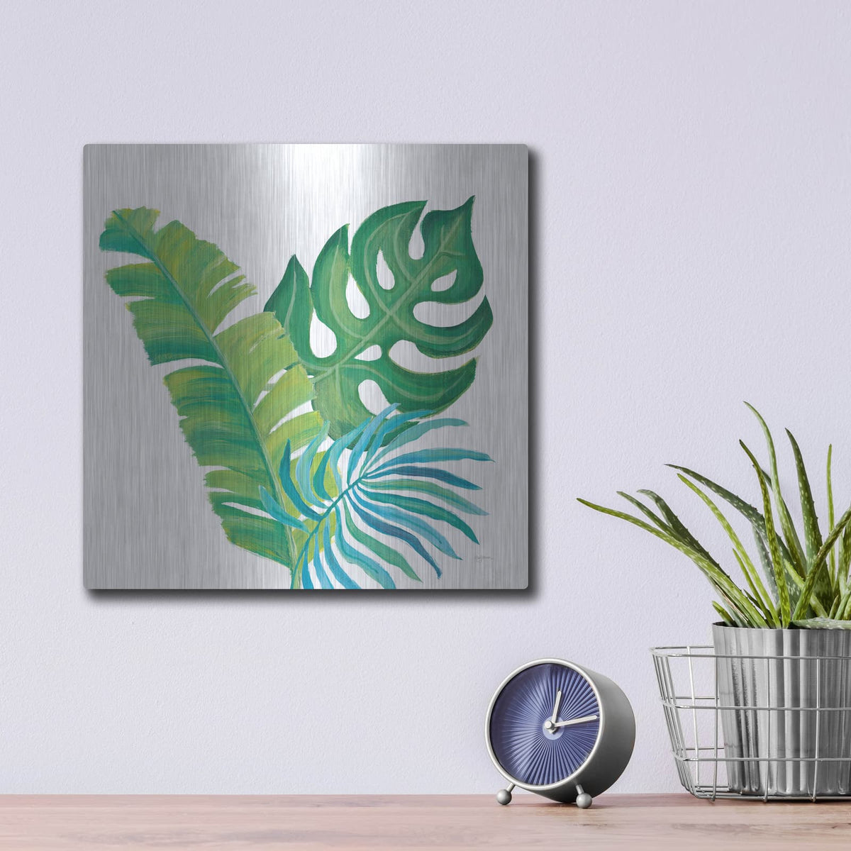 'Coconut Palm V2' by Mary Urban – Metal Wall Art, 12x12 room view