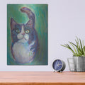 'Cookie Bean Green' by Mary Urban – Metal Wall Art, 12x16 room view