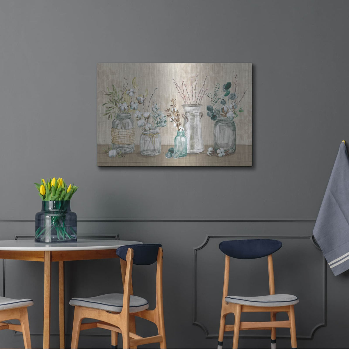 'Cotton Bouquet 1' by Mary Urban – Metal Wall Art, 36x24 room view