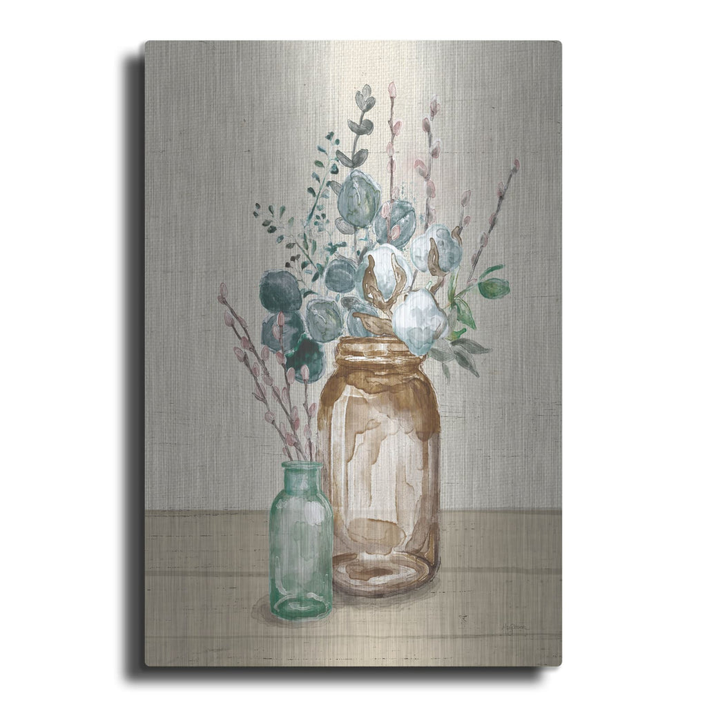 'Cotton Bouquet 2 Cream' by Mary Urban – Metal Wall Art